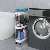 Rolling Bathroom Storage Rack – Multi-Layer Utility Cart with Wheels