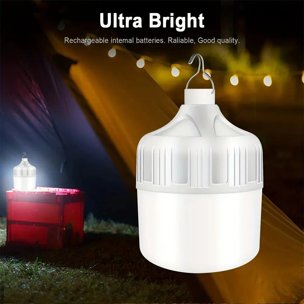Bombilla LED recargable por USB | Luz portátil de emergencia para acampar