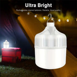 Bombilla LED recargable por USB | Luz portátil de emergencia para acampar