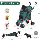 Lightweight Folding Pet Stroller – Travel in Comfort & Style