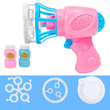 Electric Bubble Gun for Kids – Automatic Bubble Blower with Fan & LED Lights