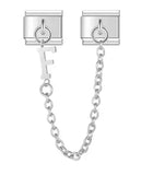Pulsera unisex de acero inoxidable con dijes de animales: pulsera clásica y moderna con cierre de anilla de resorte