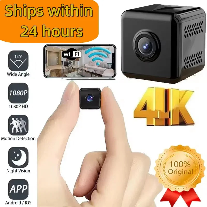 1080P HD Mini Wireless Security Camera with Motion Detection & Night Vision