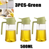 Oil Spray Bottle for Cooking – Refillable Olive Oil Dispenser for BBQ, Baking & Kitchen Use (200ml–500ml)