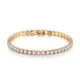 Elegant Beaded Cubic Zirconia Chain Bracelet for Women