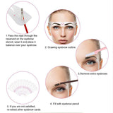 Juego de plantillas reutilizables para cejas: cejas perfectamente delineadas en minutos