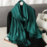 Elegant Silk Scarf – Luxury Solid Color Shawl & Pashmina for Women