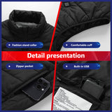USB Heated Vest for Men & Women - 3-Temperature Electric Jacket for Outdoor Sports & Winter Warmth