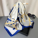 Luxury 70×70cm Silk Square Scarf – Elegant Satin Hairband & Neckerchief
