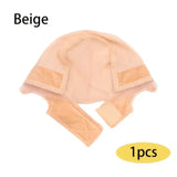 Adjustable Lace Wig Cap with Non-Slip Grip & Ear Cutouts – Includes Free Headband & Brush