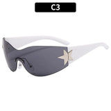 Gafas de sol estilo punk Y2K de moda 2025: gafas de sol envolventes de moda para mujeres y hombres