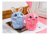 Pelotas antiestrés de conejito blanditas con luz: lindo juguete antiestrés para niños y adultos | Relleno de canasta de Pascua