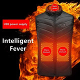 Men’s USB Heated Vest – Infrared Thermal Sleeveless Jacket for Winter Hiking & Outdoor Warmth