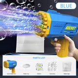 40-Hole Bubble Gun for Kids - Automatic Bubble Blower for Outdoor Play & Parties