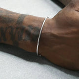 925 Sterling Silver Chain Bracelet – Hip-Hop Rock Style for Men & Women