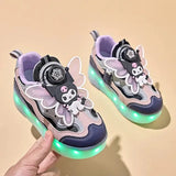 Girls' LED Light-Up Shoes – Breathable Slip-On Sneakers for Kids (Ages 7–13)