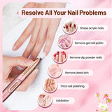 Cordless Electric Nail Drill for Manicure & Pedicure – 4 Speed Settings, Low Noise, Portable Nail Art Tool