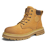 Knee-High Platform Lace-Up Outdoor Boots for Women – Comfortable Spring/Autumn Fashion