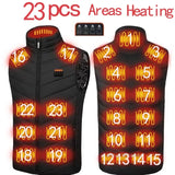 USB Heated Vest for Men & Women – 23-Zone Electric Heating Winter Vest, Thermal Warm Jacket