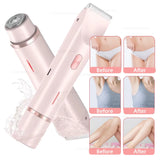 Women's Electric Shaver & Bikini Trimmer - 2-in-1 Wet/Dry Hair Remover for Body & Sensitive Areas
