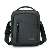 Men’s Oxford Shoulder Bag – Lightweight Crossbody Satchel with Zipper Closure