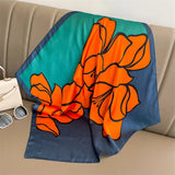 2024 Silk Square Scarf – Elegant Satin Bandana for Women