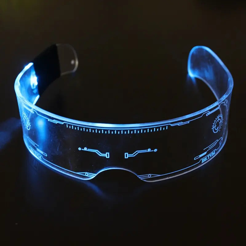 LED Light-Up Party Sunglasses – UV400 Retro Glow Glasses for Festivals, Raves & Nightlife