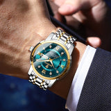 Men’s Stainless Steel Quartz Wristwatch with Waterproof Chronograph