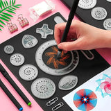 Spirograph Scratch Art Kit for Kids – Creative Rainbow Drawing Toy Set