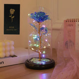 Premium Decorative Silk Rose in Glass Dome – Eternal Flower Gift for Home & Romantic Occasions