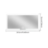 HD LED Car Makeup Mirror – Touchscreen Control & Adjustable Lighting