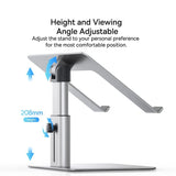 Foldable Aluminum Laptop Stand with Adjustable Height