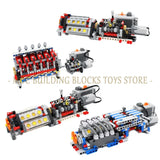 Car Model Building Blocks – DIY Speed Engine Transmission Brick Set for Teens & Adults