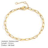 Custom Gold Initial Letter Bracelet for Women - Personalized Name Cuban Chain