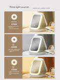 Foldable Makeup Mirror with Storage Box – Portable Vanity Organizer
