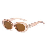 Y2K Oval Steampunk Sunglasses – Retro Vintage Shades for Men & Women