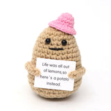 Handmade Knitted Plant-Themed Decorative Doll