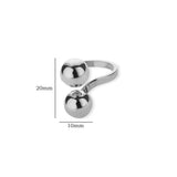 Minimalist Gold Beaded Ring – Adjustable Stainless Steel, Waterproof & Hypoallergenic