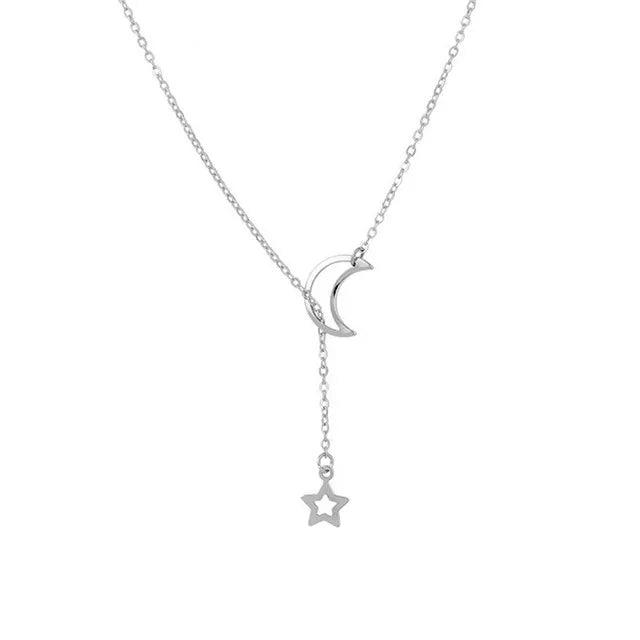 Trendy Moon Pendant Necklace for Women – Zinc Alloy Fashion Jewelry