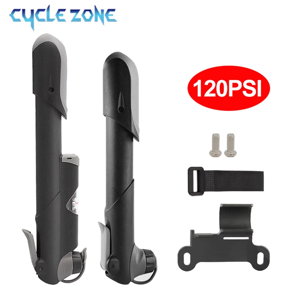 Mini Portable Bike Pump with Pressure Gauge for AV/FV Valves