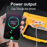 Linterna LED para acampar recargable con energía solar: 300 W ultrabrillante, banco de energía, luz de emergencia y para exteriores