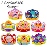 DIY Sequins Crown Craft Toy – Creative EVA Foam Art Kit for Kids Party Decorations