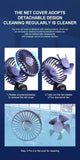 Ventilador de cuello portátil recargable, mini enfriador de aire con carga USB