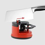 Afilador de cuchillos de cocina fácil y seguro: base con ventosa para cuchillos de chef y de Damasco