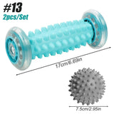 Spiky Massage Ball & Foot Roller Set - Deep Tissue Therapy for Plantar Fasciitis & Muscle Pain