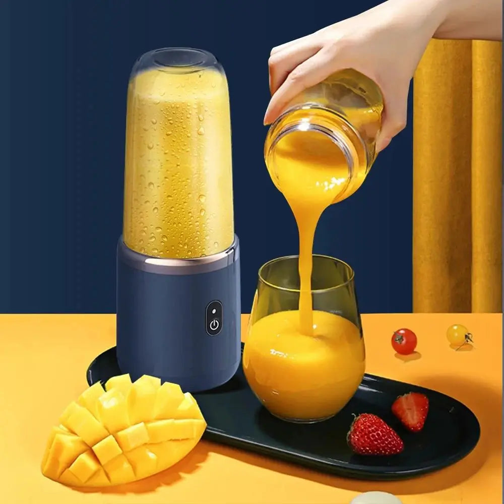 Portable Rechargeable Stainless Steel Juicer Blender – 400ml Personal Smoothie Maker