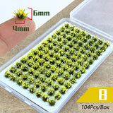 104PCS Miniature Grass & Flower Model Kit – Realistic DIY Scenery for Dioramas, Railways, and Gardens