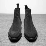 Men’s Suede Chelsea Boots – Slip-On Ankle Dress Boots for Spring & Autumn