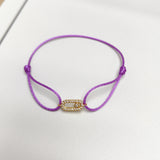 Adjustable Cubic Zirconia Rope Chain Bracelet