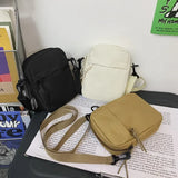 Messenger Sling Bags for Men Casual Canvas Small Zipper Crossbody Pouch Simple Small Crossbody Shoulder Bag Men Bag Bolso Hombre